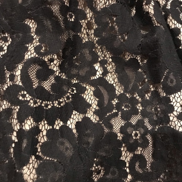 Black Lace Strapless Cocktail Dress - Picture 3 of 6